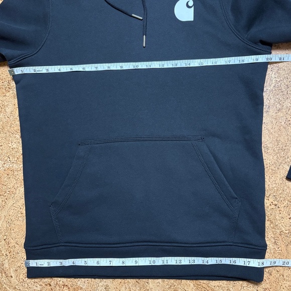 Carhartt Wm’s Relaxed Fit Logo Sleeve Fleece Hoodie NWOT In Black Sz S(4-6) - Picture 12 of 13